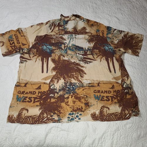 Vtg Natural Issue Hawaiian Button Up Men Shirt Size 2XG Beach Bum Party Relax - Picture 11 of 16