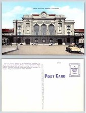 Denver Colorado UNION STATION OLD CARS Postca...