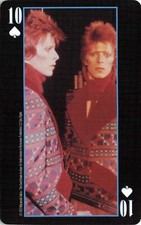 David Bowie Aladdin Sane 10 of Spades Single Swap Playing Card 2023