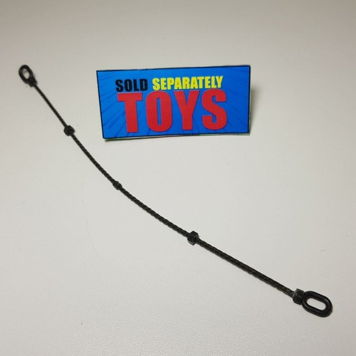 Vtg GI Joe Mauler TOW CABLE rope original 1985 dark gray vehicle accessory part - Picture 9 of 9
