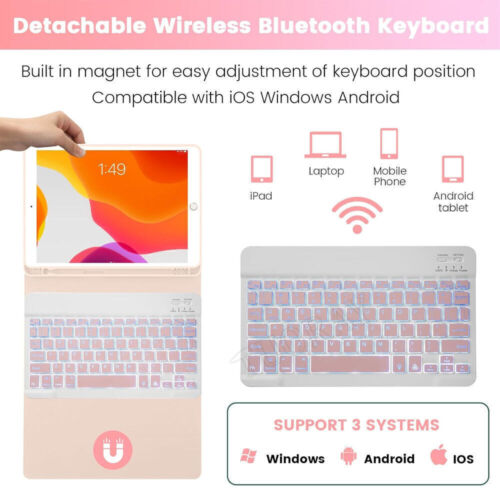 Smart Case Cover Hintergrundbeleuchtung Tastatur Maus für iPad 7/8/9/10. Gen Pro 11 Air 5 4 3 - Bild 8 von 54