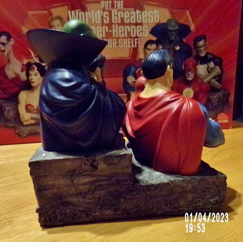 Justice League Of America Ltd. Edition Bookends By Paquet #915/1150 DC Direct - Picture 16 of 24