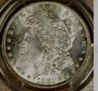 1881 Morgan Dollar  Tangerine Flavored Minimum Bagmarks - PCGS Certified MS65+