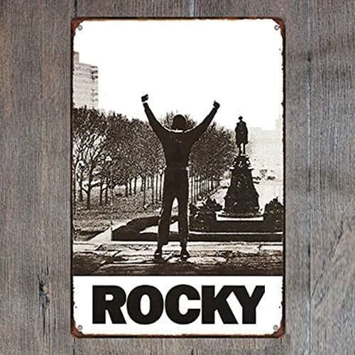 Tin Sign For Vintage Custom Tin Metal Signs - Rocky Movie Decor Chic Art Sign
