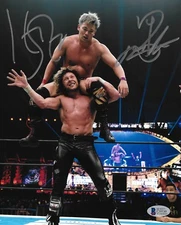 Kazuchika Okada Kenny Omega Signed 8x10 Photo BAS COA New Japan Pro Wrestling D