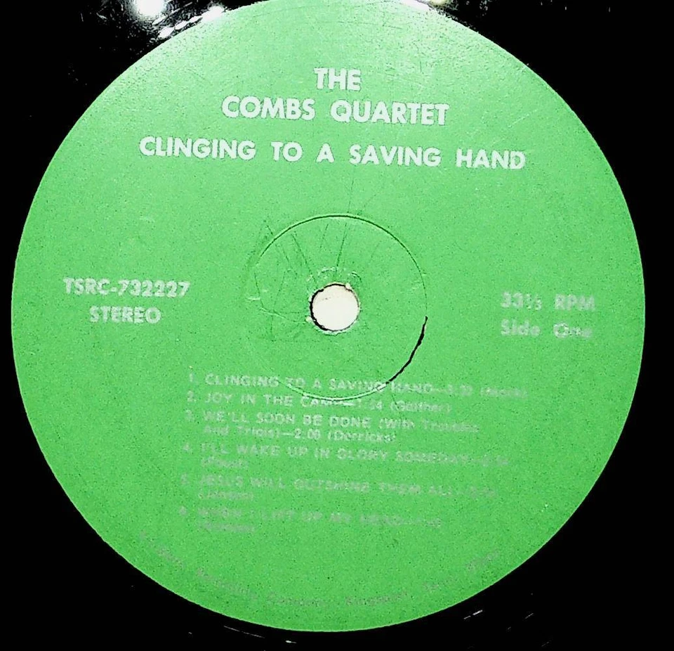 Boone NC Combs Quartet Clinging To A Saving Hand Southern Gospel Vinyl LP Record Foto 3 de 4