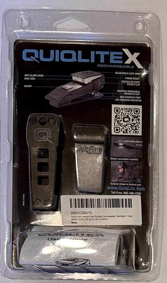 QUIQLITE QuiqLiteX USB Rechargeable Plastic Housing 20-150 Lumens LED Flashlight - Image 2 of 2