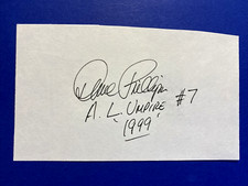 Dave Phillips #7 MLB AL Umpire Cut Signature Signed Auto Index Card