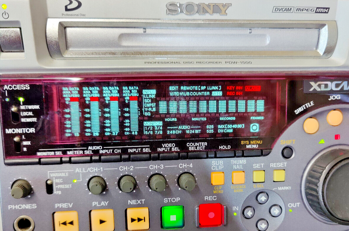 Professional Video Disc Recorder SONY PDW-1500 XDCAM DVCAM SDI | eBay