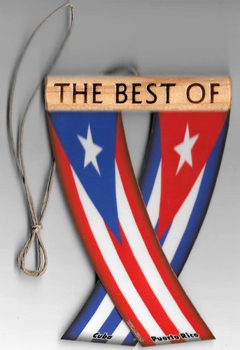 Rear view mirror car flags Cuba and Puerto Rico unity flagz for inside the car - Picture 3 of 8