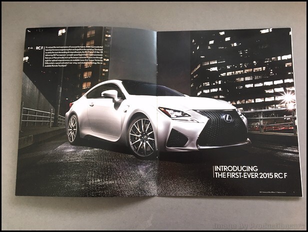 2015 Lexus RCF RC F Coupe V8 16-page Original Car Sales Brochure
