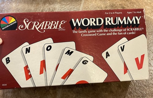 Scrabble Word Rummy Card Game by Selchow & Righter Co. 1987 (Complete)