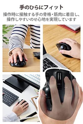 Mouse Wireless Trackball ELECOM M-XT3DRBK - 6 Pulsanti, Design Ergonomico | Precisione Ottica Per Gaming - Foto 10