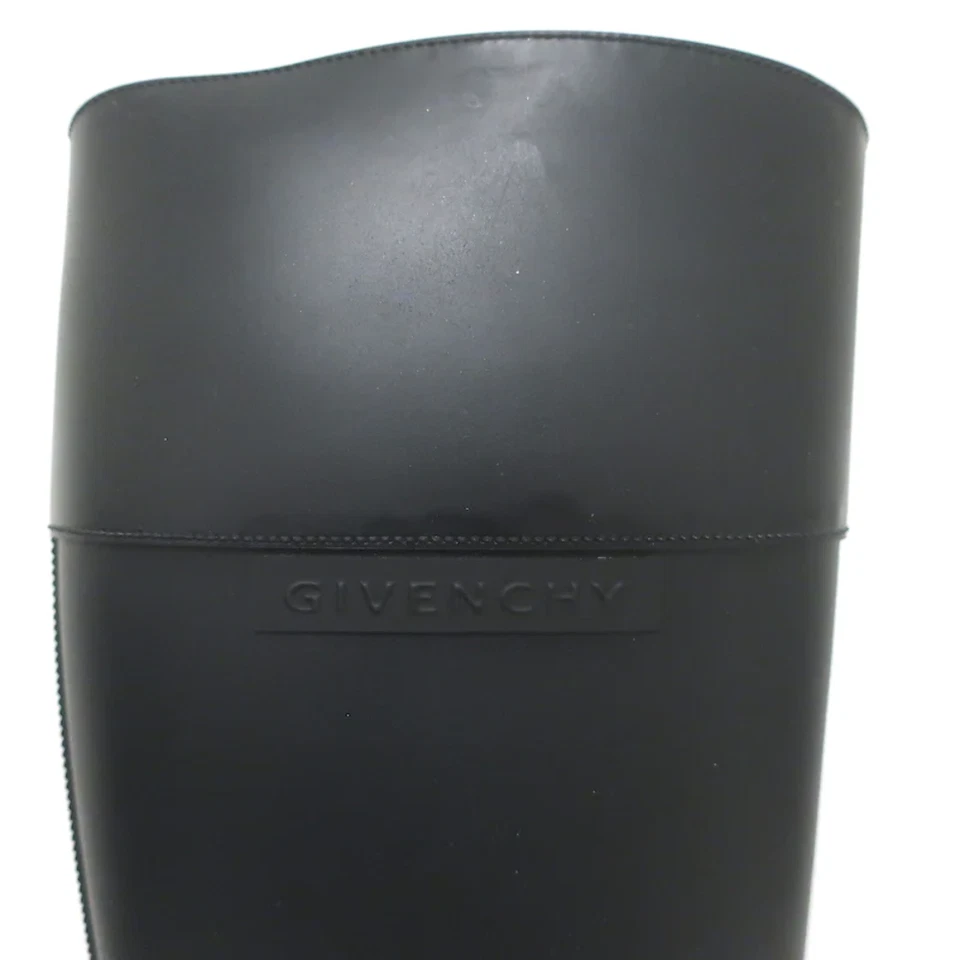 Botas de equitación de goma Givenchy negras talla 38 hasta la rodilla botas de lluvia Foto 3 de 4