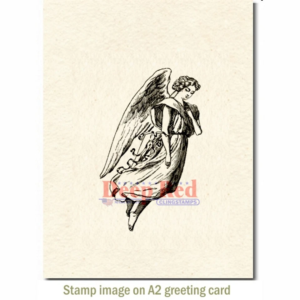 深红色邮票天使长橡皮印章 — 第 4/4 张图片