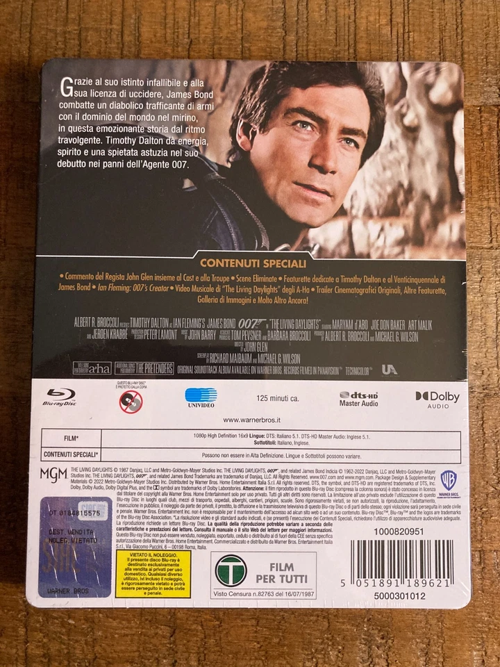 The Living Daylights w. Steelbook (Blu-ray, 1987, EU Import, Region Free) *NEW* Foto 2 de 4