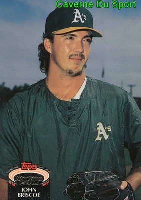 681 JOHN BRISCOE OAKLAND ATHLETICS TOPPS BASEBALL CARD STADIUM CLUB 1992