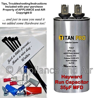 #ad Hayward Pump RUN Capacitor 370 440V US Heavy Duty outdoor use SHIPS TODAY