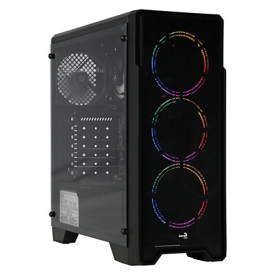 AeroCool Ore RGB PC - AMD 3000G, 256GB SSD, 16GB RAM, Windows 11 Pro