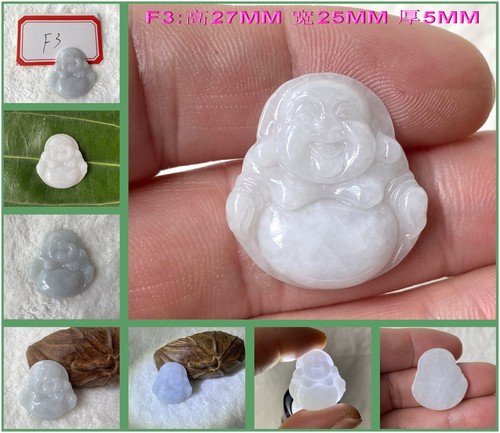 100% A-Grade Jadeite Maitreya Buddha Pendant Jade Laughing Buddha Pendant Y054 - Picture 24 of 42