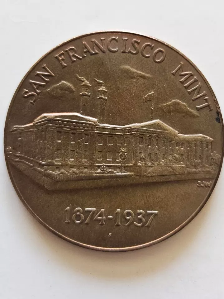 Vintage - San Francisco Mint Treasury 1874 - 1937 Commemorative Coin - Image 2 of 4