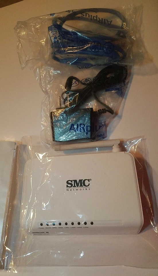 SMC BARRICADE  N SMCWBR14S-N4 150Mbps 4-port Wireless Broadband N Router New OEM - Image 3 of 4