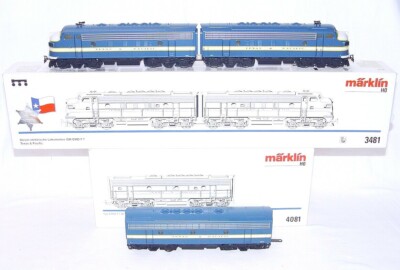 Marklin AC HO 1:87 USA TEXAS PACIFIC GM EMD F7 DIESEL 3-UNIT
