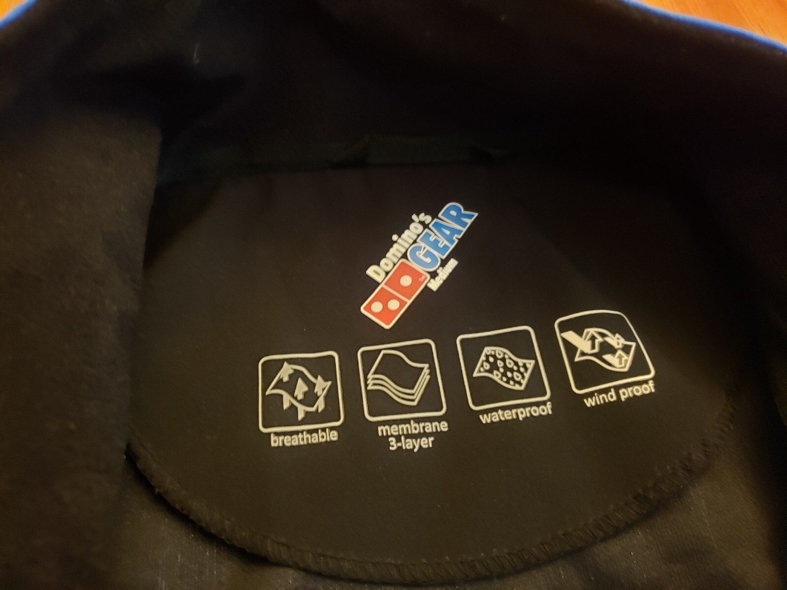 Dominos pizza delivery employee jacket mens medium bl gem