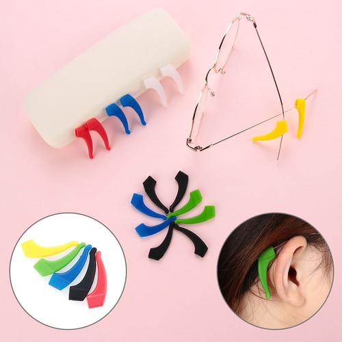 NUOBESTY 12Paires Crochet D'Oreille Lunette Embouts Branches De Lunettes En Silicone Crochets