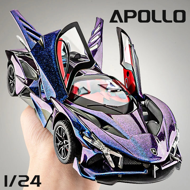 1:24 Apollo Project EVO Supercar Alloy Diecast Toy Car Model Sound