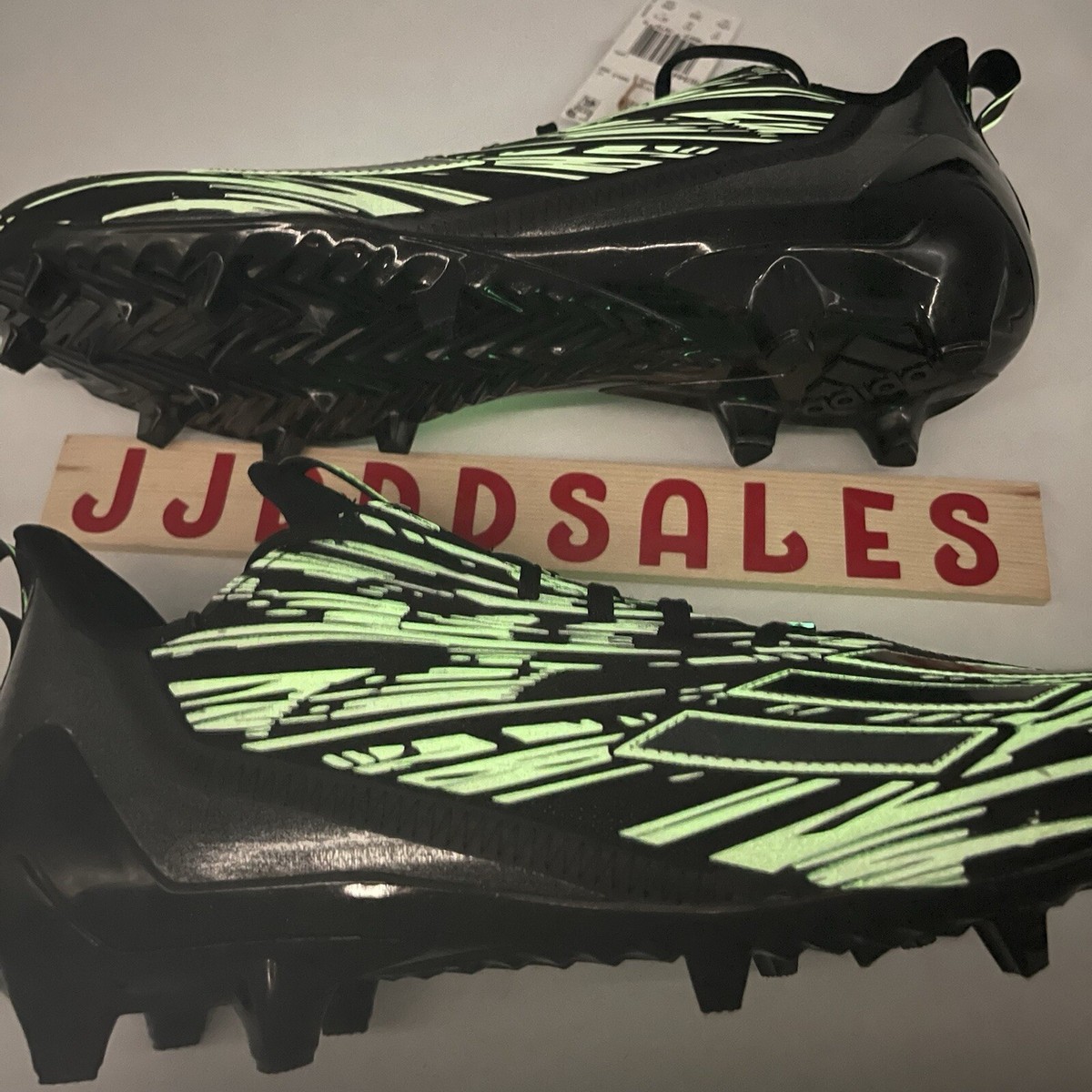 Adidas Adizero 12.0 Football Cleats Glow in the Dark Black 