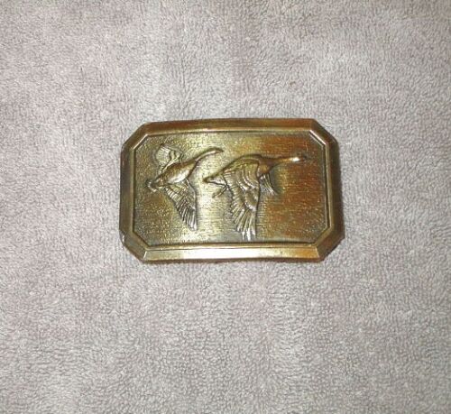 70s Vintage GREAT AMERICAN Flying Birds BRASS Belt BUCKLE Quality MADE IN USA