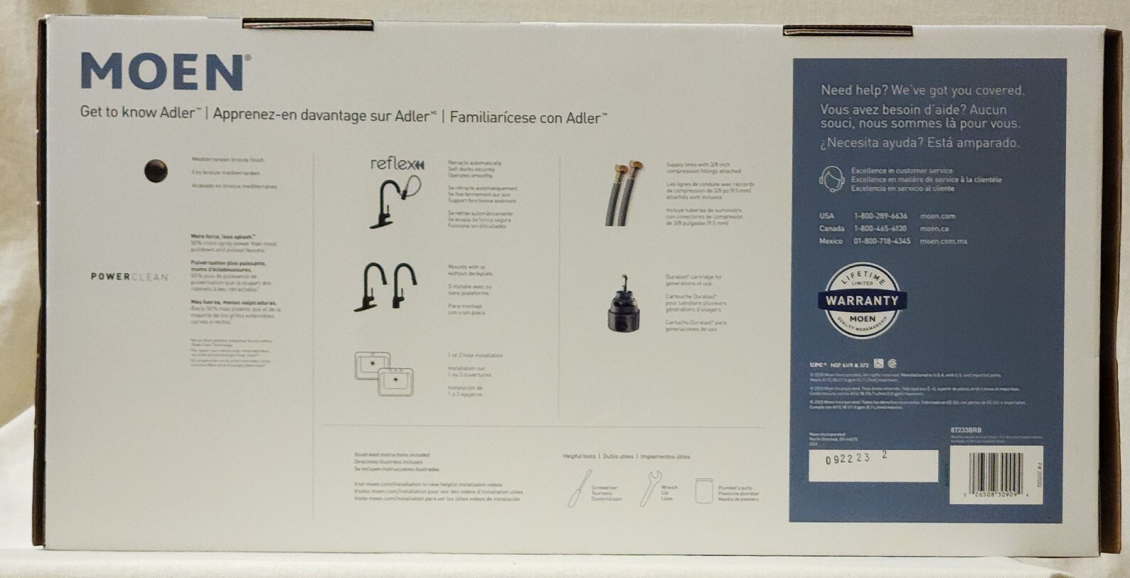 Moen 87233BRB Adler Pulldown Kitchen Faucet Mediterranean Bronze Finish
