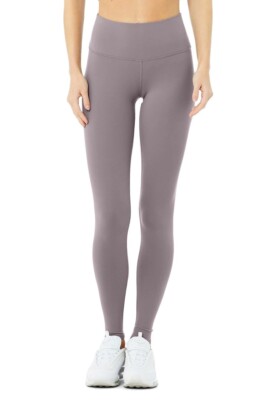 ヨガ・ピラティス alo 7/8 High-Waist Airbrush Legging XS 7/8 High-Waist Airbrush Legging - Black | ALO