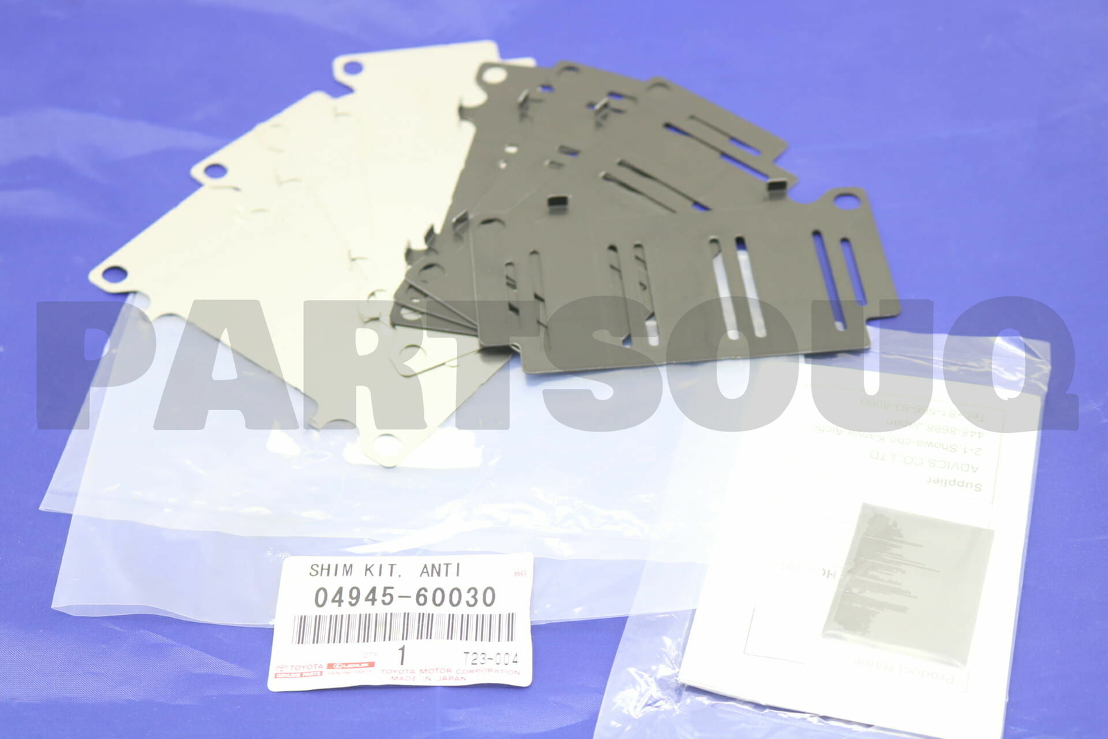 0494560030 Genuine Toyota SHIM KIT, ANTI SQUEAL, FRONT 0494560030 eBay