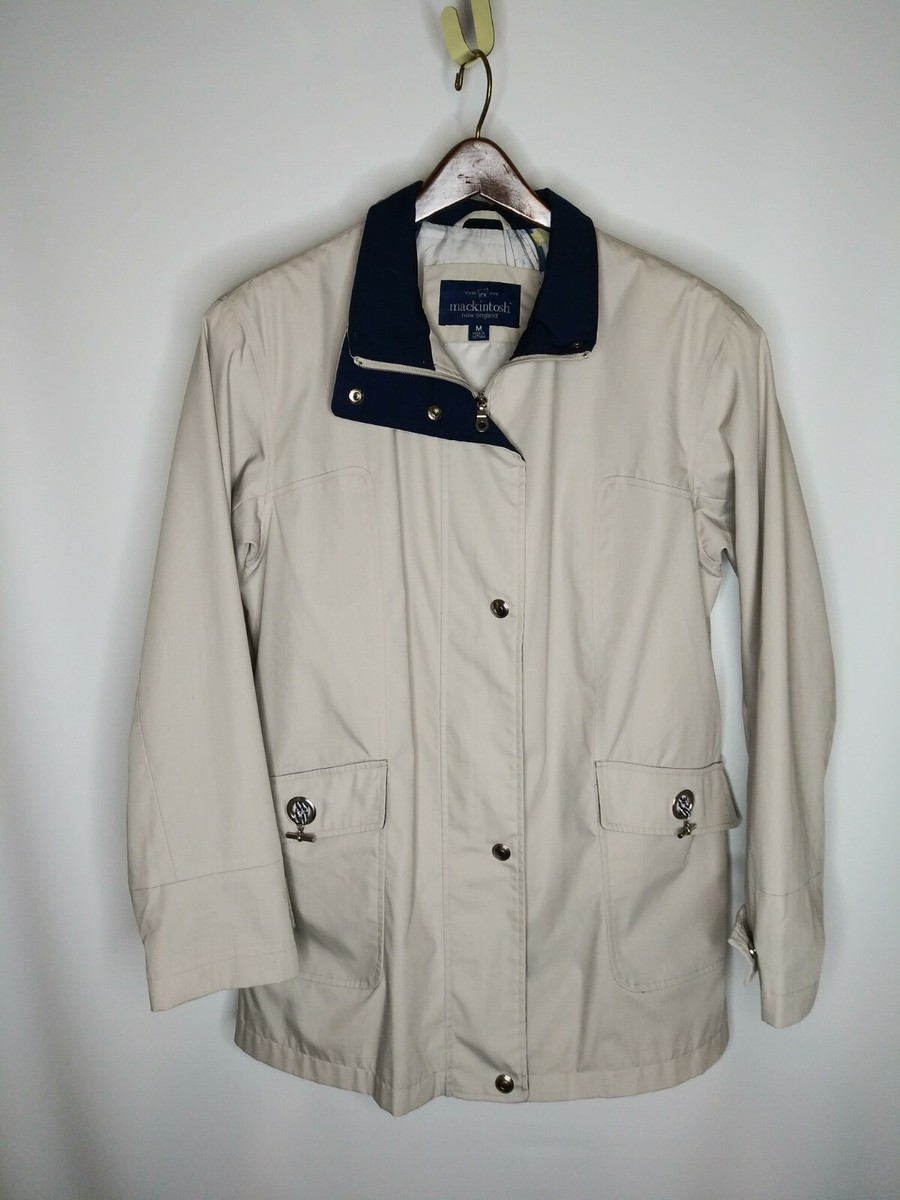 Mackintosh New England Jacket Beige Coat Womens Size Medium Mackintosh New England Jacket Beige Coat Womens Size Medium