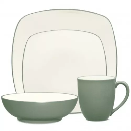 Noritake Colorwave Green Square 16Pc Dinnerware Set, Service for 4
