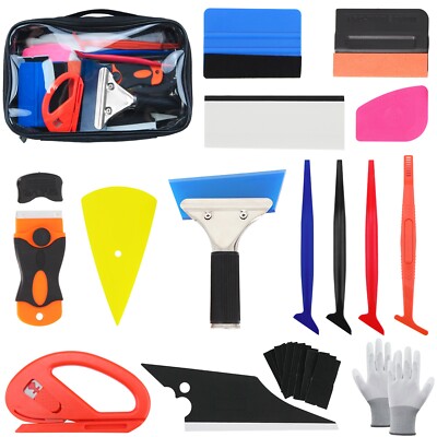 Car Vinyl Wrapping Tools Kit Squeegee Micro Tuck Tool Gasket Wrap ...
