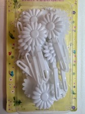 Large White Flower Shaped Hair Barrette, Clip, Snap, Hair Accessory