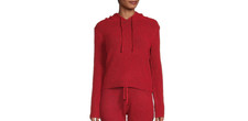No Boundaries Junior's Hoodie Red Rib Knit Sz. L 11-13 soft cozy preowned top