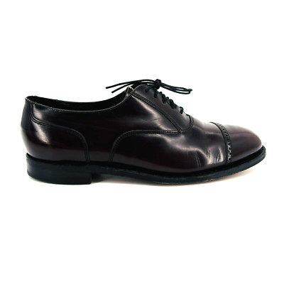 Mens 9.5 D Florsheim Lexington Burgundy Leather Cap Toe  display picture 3