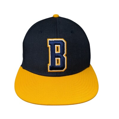 Letter B Fitted Hat Multi 1/4 Embroidered Montana Colorblock The Game 