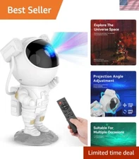 Versatile Astronaut Galaxy Projector - Soothing LED Night Light for Bedrooms