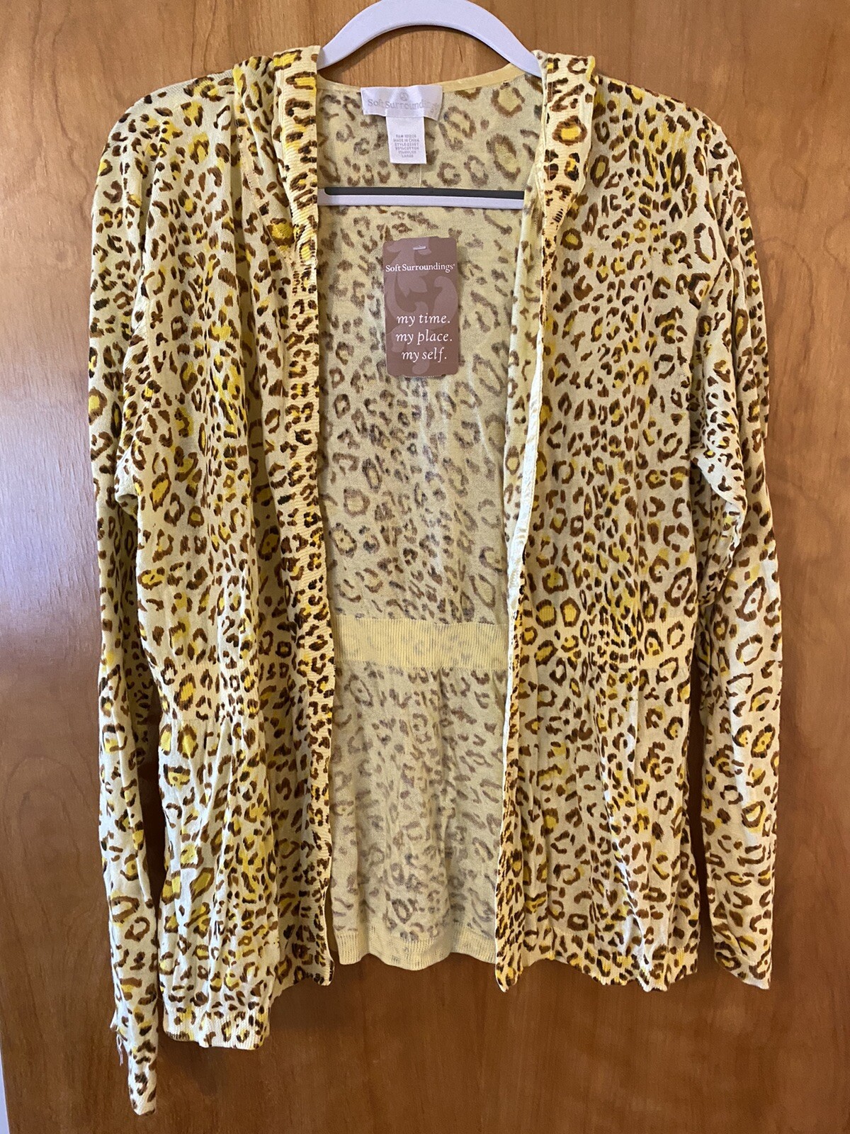 Yellow Animal Print Vintage Hooded 