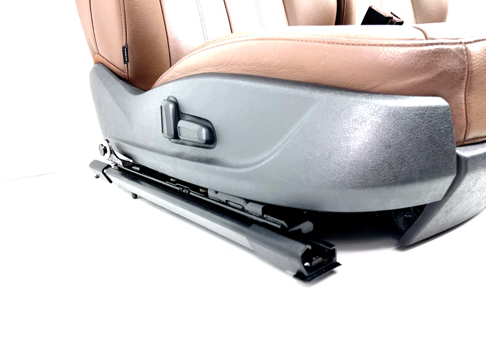 AUDI A6 QUATTRO 2012-2018 asientos delanteros izquierdo/derecho cuero marrón térmico OEM Foto 2 de 4