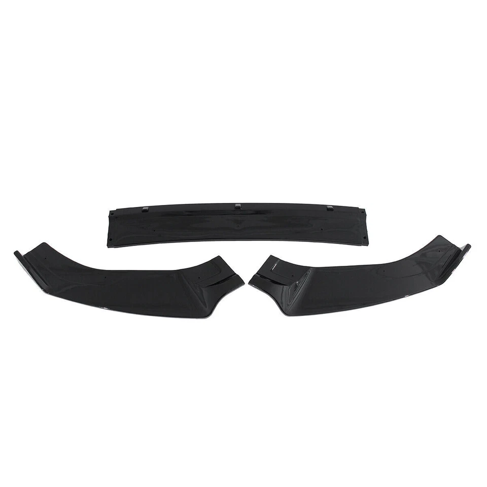 For VW Golf GTI R Base MK7 2014-2021 Glossy Black Front Bumper Lip Splitter Kit - Image 2 of 4