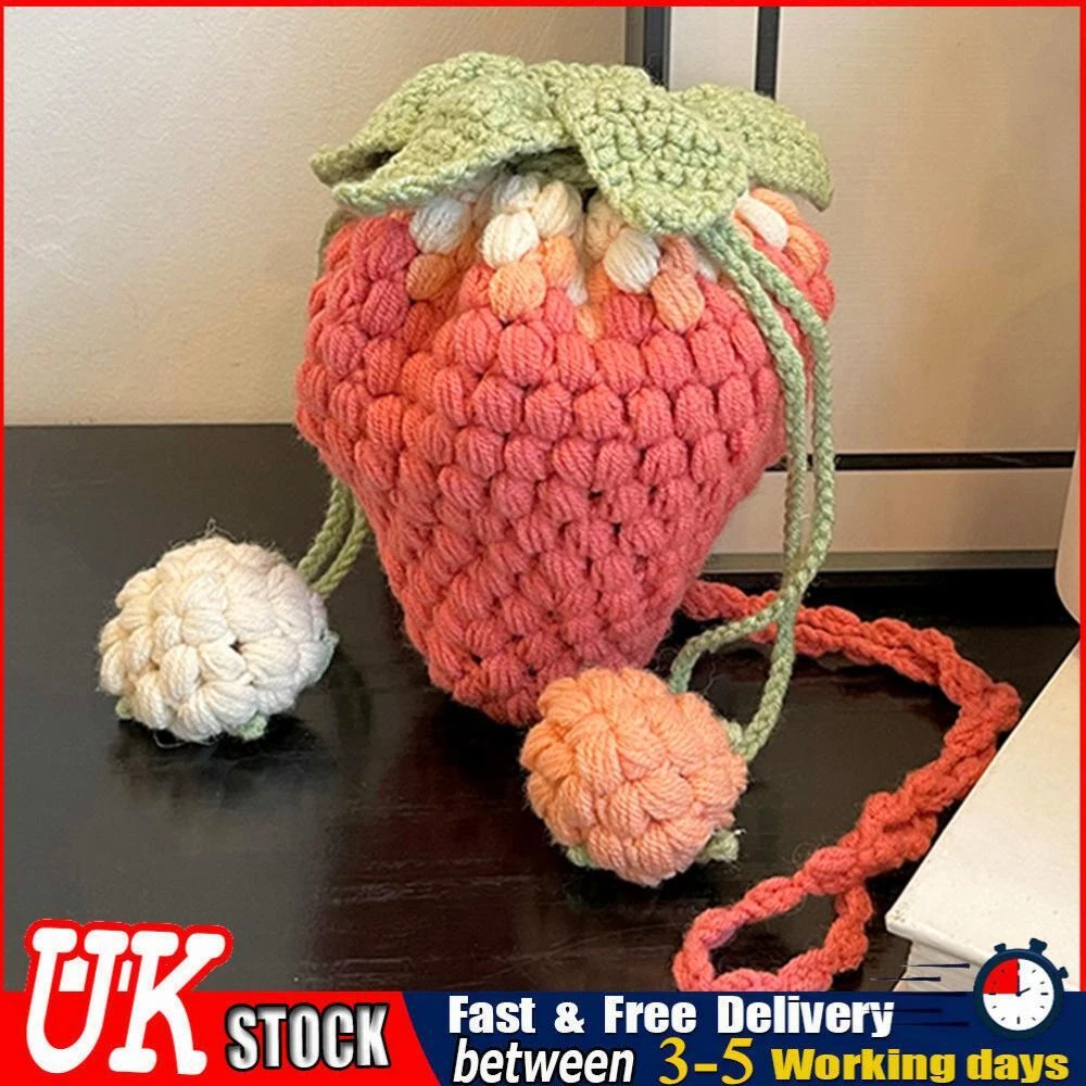 UK Women Coin Key Pouch Casual Strawberry Handbag DIY Cartoon Cute