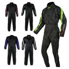 Combinaison Antipluie Nylon Etanche Motard Moto Sport Doublure Reflechissant 1pc