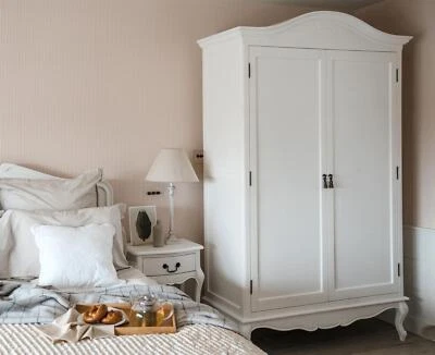 STATEMENT FURNITURE White Double Wardrobe French Shabby Chic Wardrobe Bedroom Furniture JULIETTE