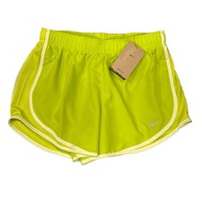 Nike Tempo Women's Brief-Lined Running Shorts Oil Green Yellow CU8890-372 Sz XL